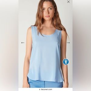Slate blue Falconeri silk camisole.